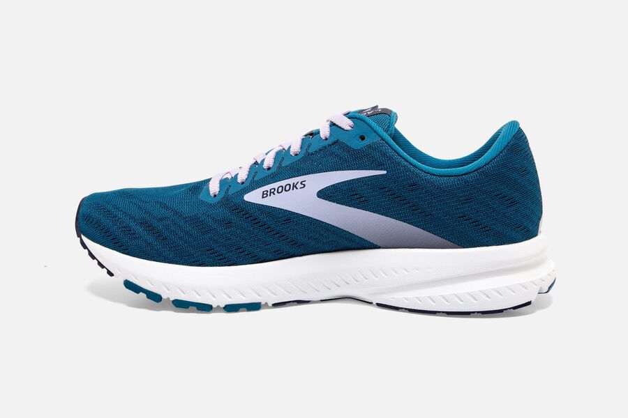 Brooks Running Shoes - Launch 7 Road Womens - Blue/Silver - CIG-416052